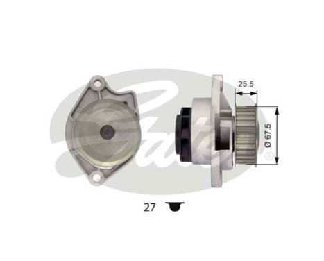 Water Pump & Timing Belt Set PowerGrip® KP25427XS Gates, Image 2