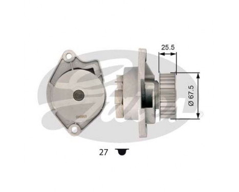 Water Pump & Timing Belt Set PowerGrip® KP25565XS-1 Gates, Image 3