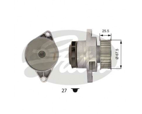 Water Pump & Timing Belt Set PowerGrip® KP25565XS-2 Gates, Image 4