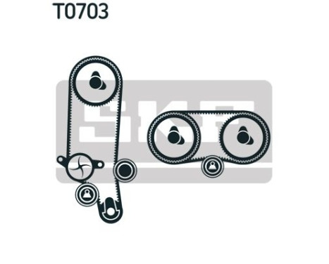 Water Pump & Timing Belt Set VKMC 01122 SKF, Image 7