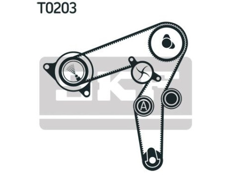 Water Pump & Timing Belt Set VKMC 02197-2 SKF, Image 2