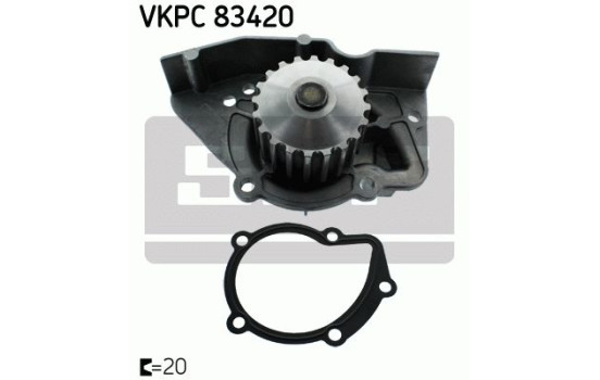 Water Pump & Timing Belt Set VKMC 03241 SKF, Image 2