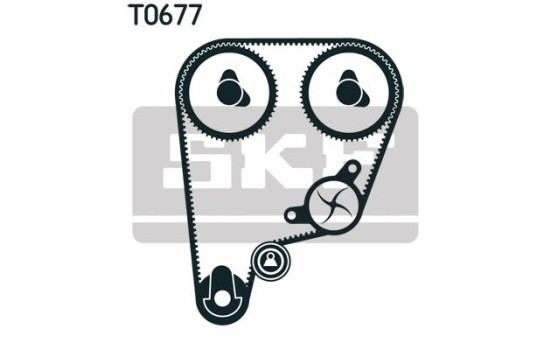 Water Pump & Timing Belt Set VKMC 93210 SKF, Image 2