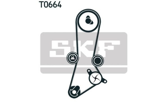 Water Pump & Timing Belt Set VKMC 95660-3 SKF, Image 2