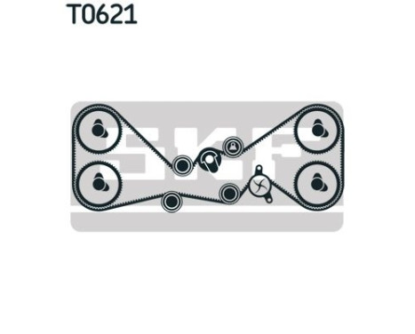 Water Pump & Timing Belt Set VKMC 98112 SKF, Image 2
