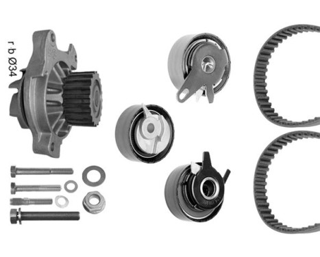 Water Pump & Timing Belt Set WASSERPUMPEN-SET Bosch