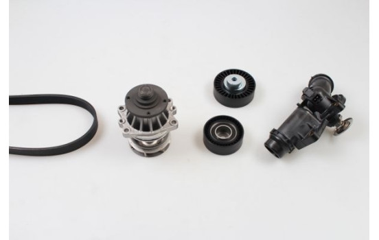 Water Pump + V-Ribbed Belt Kit PK04720TH Hepu