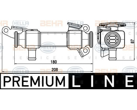 Cooler, exhaust gas recirculation BEHR HELLA SERVICE *** PREMIUM LINE *** 8ME 376 745-261, Image 3