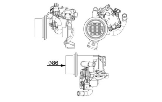 Cooler, exhaust gas recirculation BEHR *** PREMIUM LINE ***