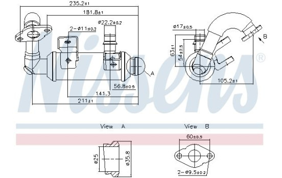 Cooler, exhaust recirculation ** FIRST FIT **