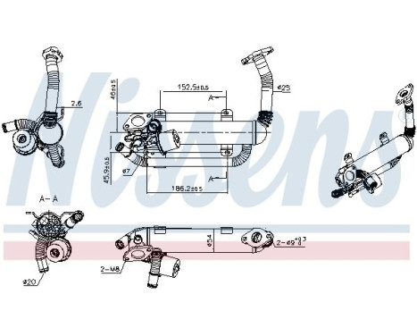 Cooler, exhaust recirculation