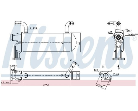 Cooler, exhaust recirculation