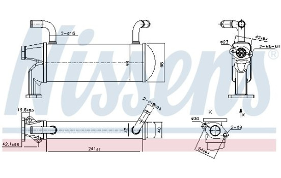 Cooler, exhaust recirculation