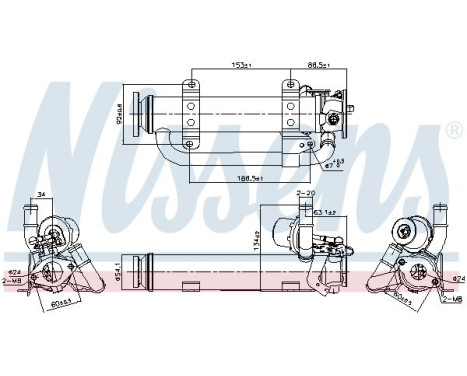 Cooler, exhaust recirculation