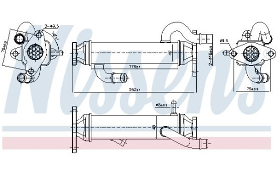 Cooler, exhaust recirculation