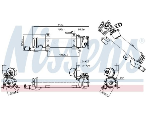 Cooler, exhaust recirculation