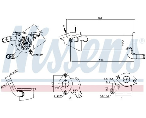 Cooler, exhaust recirculation