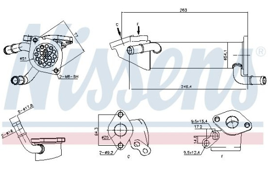 Cooler, exhaust recirculation