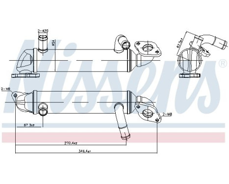 Cooler, exhaust recirculation