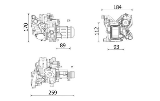 Cooler, exhaust recirculation