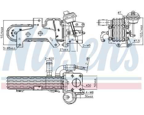 Cooler, exhaust recirculation