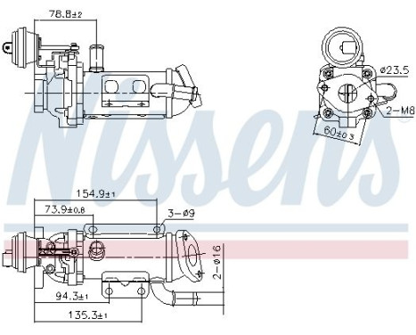 Cooler, exhaust recirculation