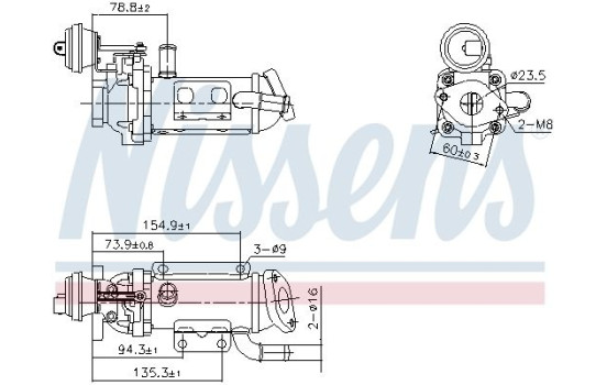 Cooler, exhaust recirculation