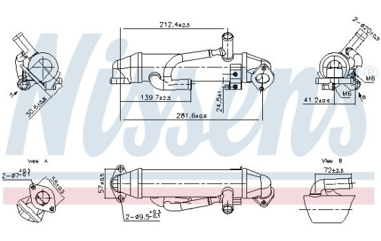 Cooler, exhaust recirculation
