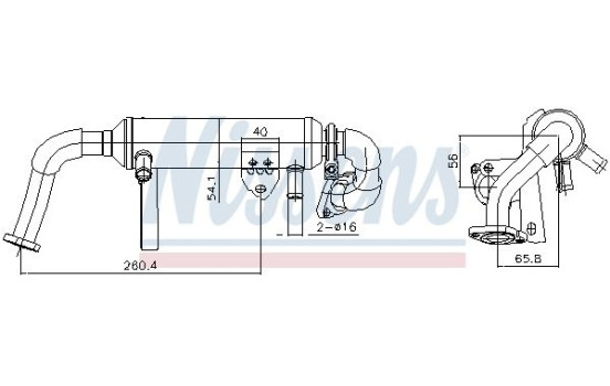 Cooler, exhaust recirculation