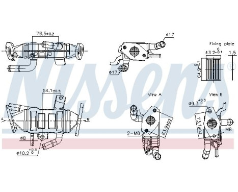 Cooler, exhaust recirculation