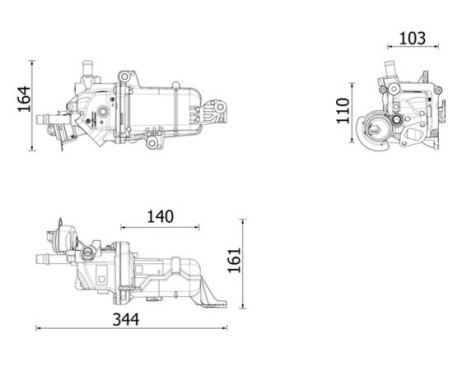 Cooler, exhaust recirculation