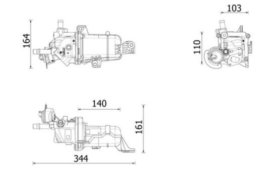 Cooler, exhaust recirculation