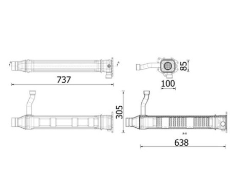 Cooler, exhaust recirculation