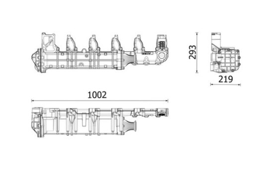 Cooler, exhaust recirculation