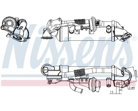 Cooler, exhaust recirculation