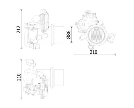 Cooler, exhaust recirculation