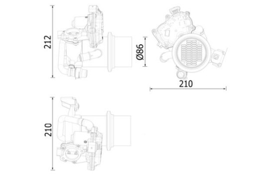 Cooler, exhaust recirculation