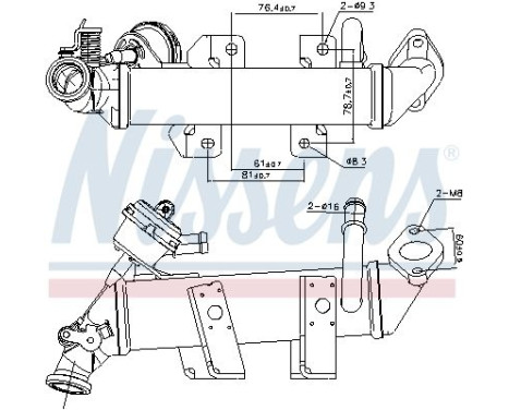 Cooler, exhaust return