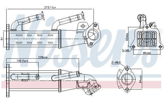 Cooler, exhaust return