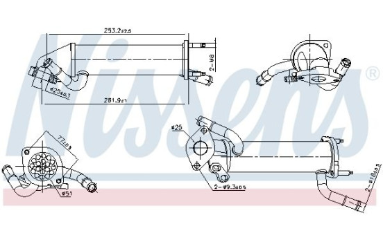 Cooler, exhaust return