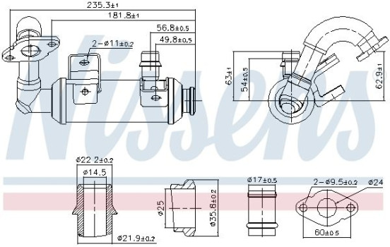 Cooler, exhaust return