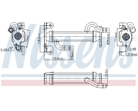 Cooler, exhaust return