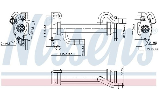 Cooler, exhaust return