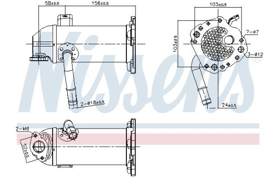 Cooler, exhaust return
