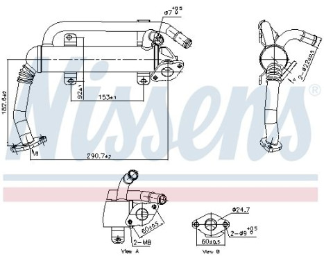 Cooler, exhaust return