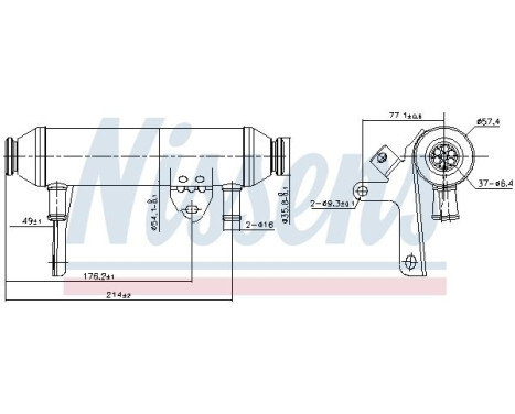 Cooler, exhaust return