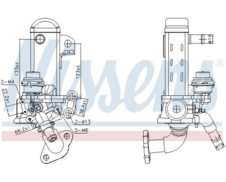 Cooler, exhaust return