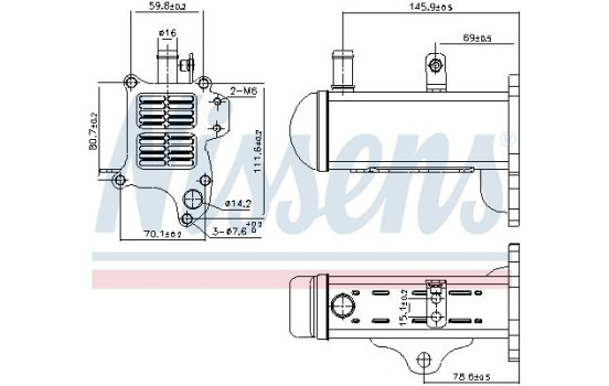 Cooler, exhaust return