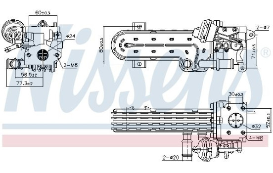 Cooler, exhaust return