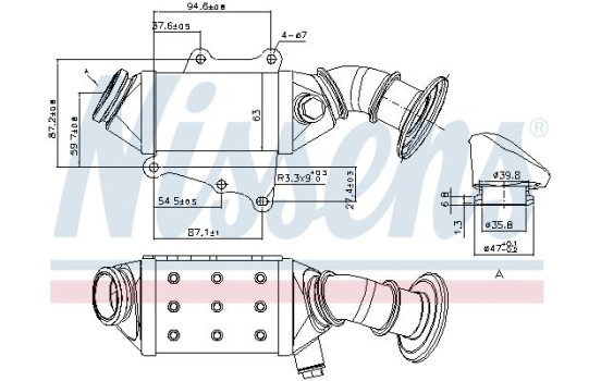 Cooler, exhaust return